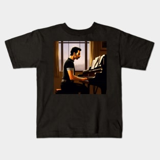 A Singer Legend Is Playing The Piano Kids T-Shirt